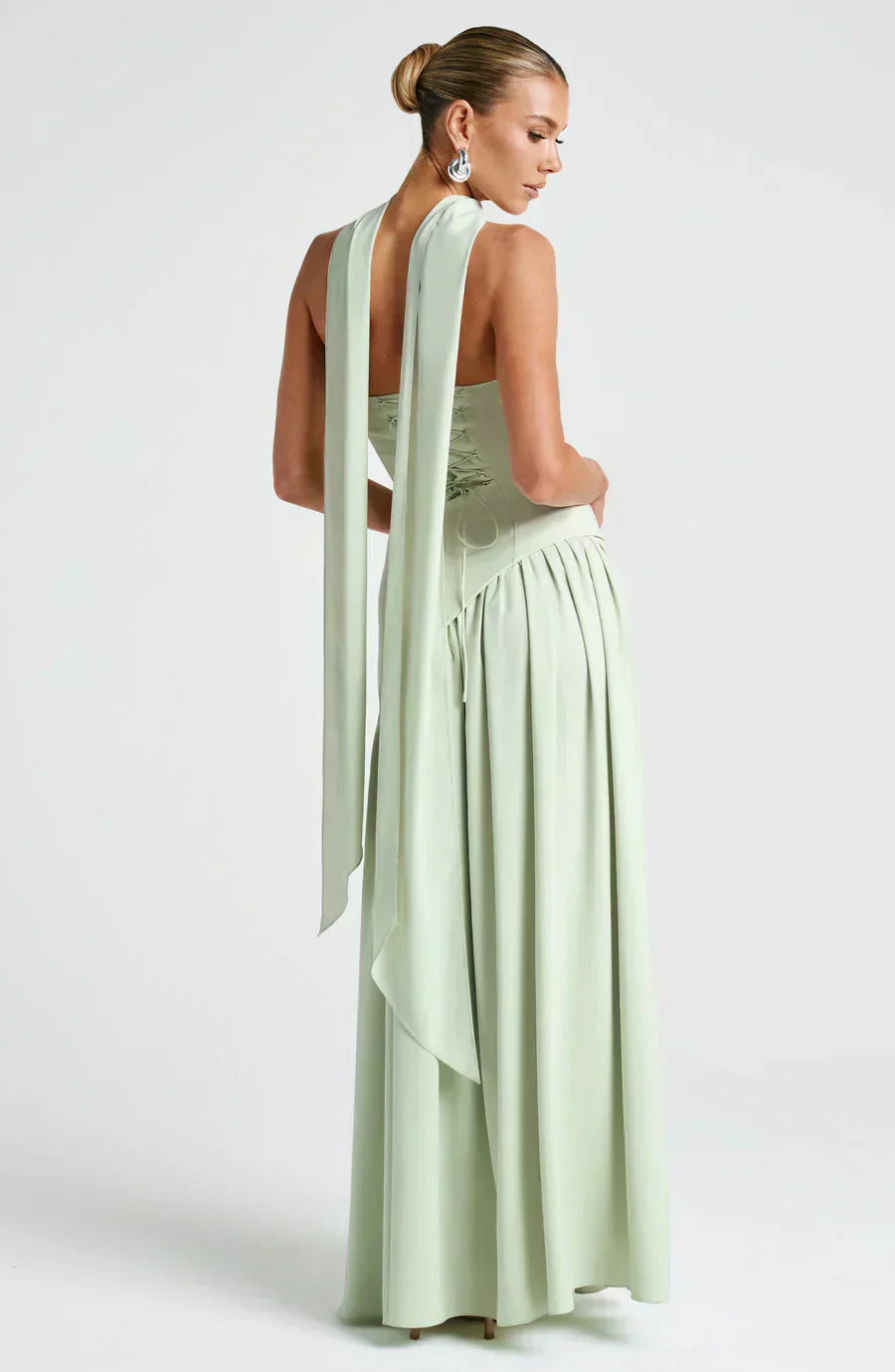 Allegra | Damen Hochzeitsgast Asymmetrisches Maxi Kleid