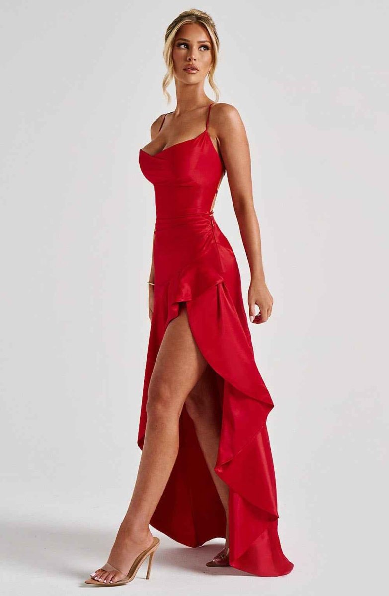 Selma | Elegantes Maxi Kleid mit Rüschensaum