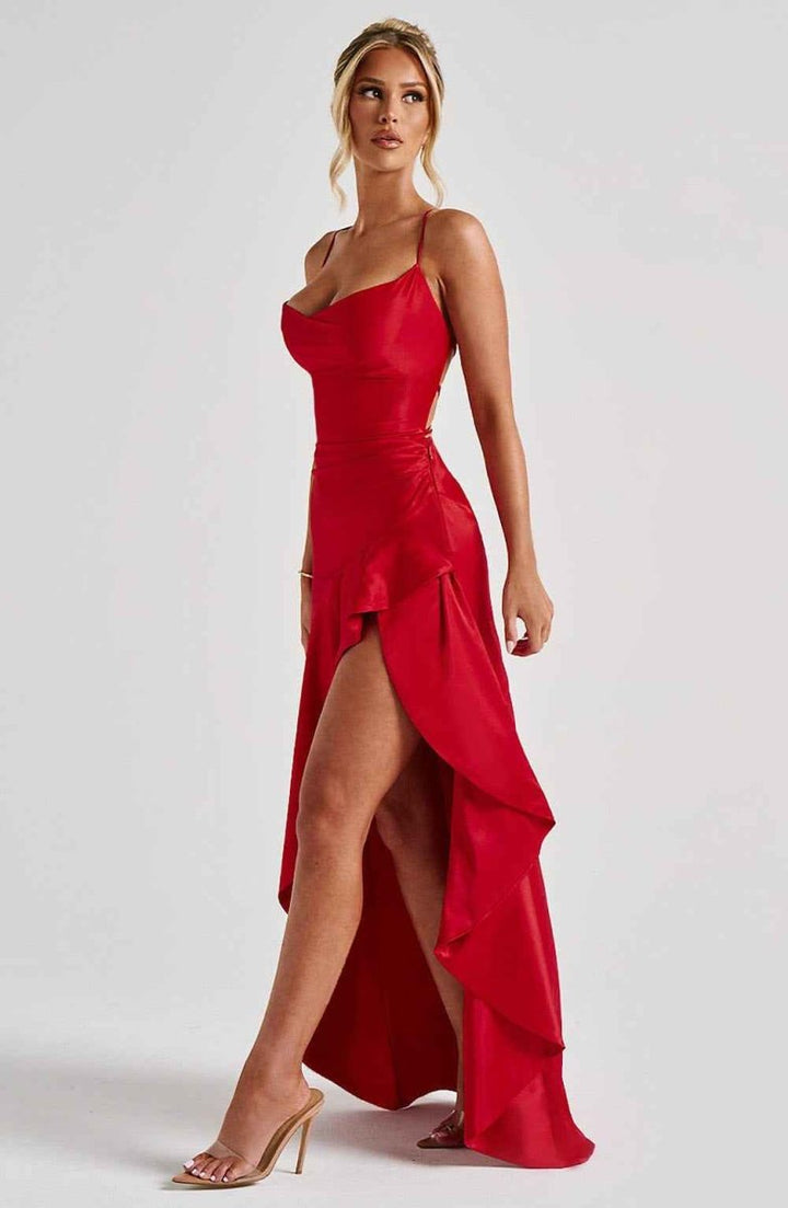 Selma | Elegantes Maxi Kleid mit Rüschensaum