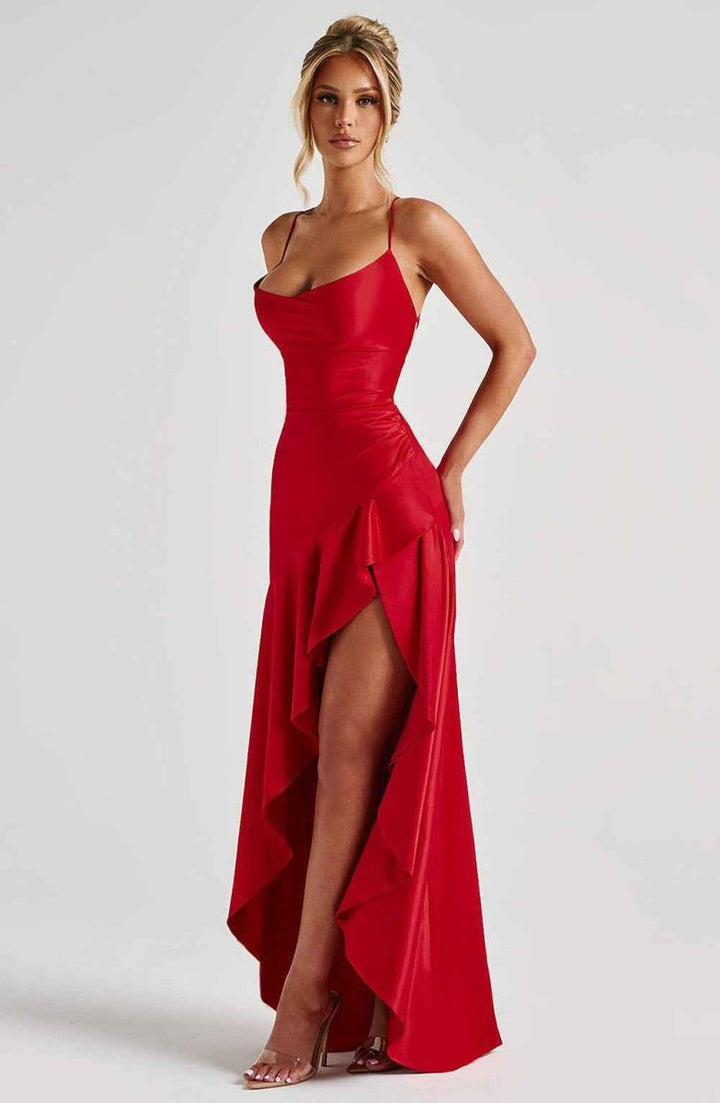 Selma | Elegantes Maxi Kleid mit Rüschensaum