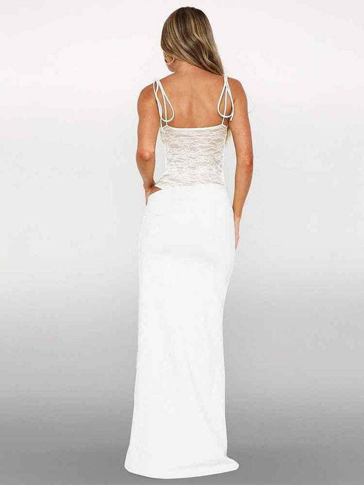 Zahra | Romantisches Spitzen Corsagen Maxi Kleid