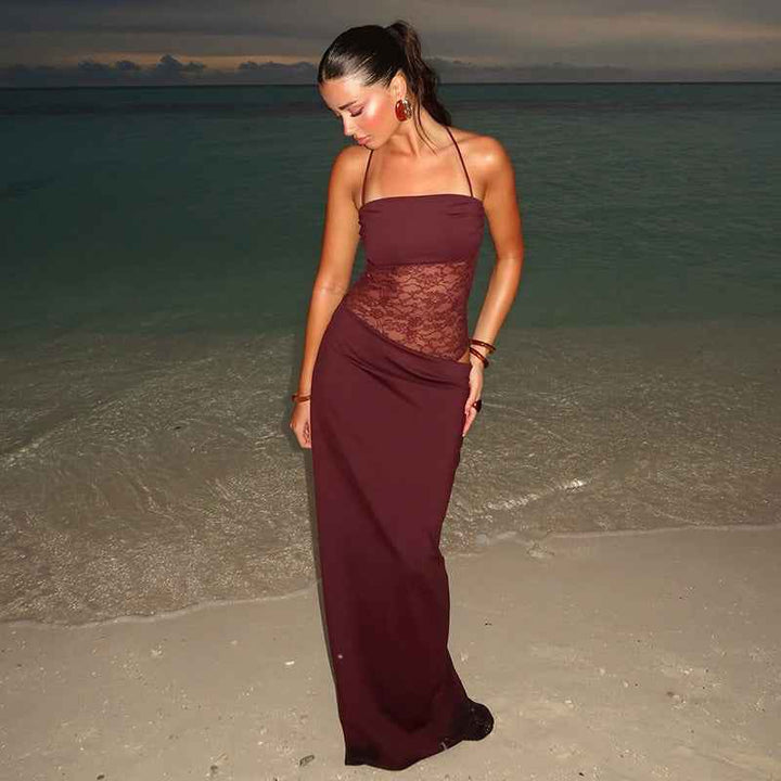 Zahra | Romantisches Spitzen Corsagen Maxi Kleid