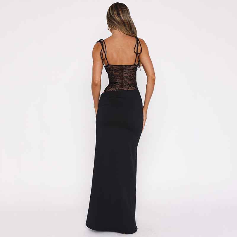 Zahra | Romantisches Spitzen Corsagen Maxi Kleid