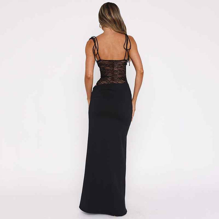 Zahra | Romantisches Spitzen Corsagen Maxi Kleid