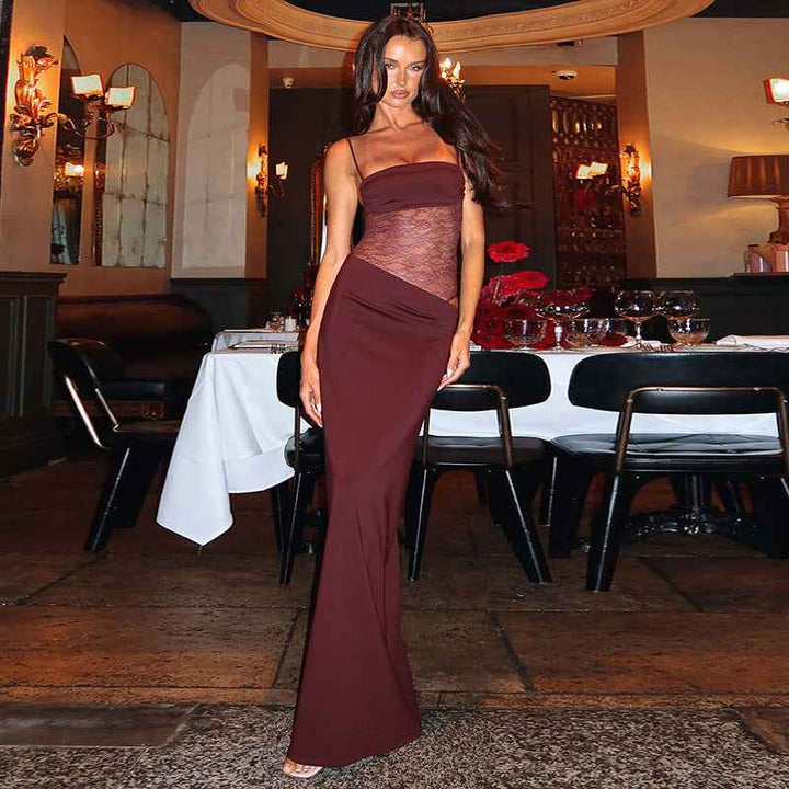 Zahra | Romantisches Spitzen Corsagen Maxi Kleid