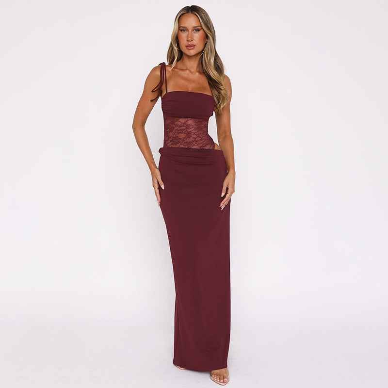 Zahra | Romantisches Spitzen Corsagen Maxi Kleid