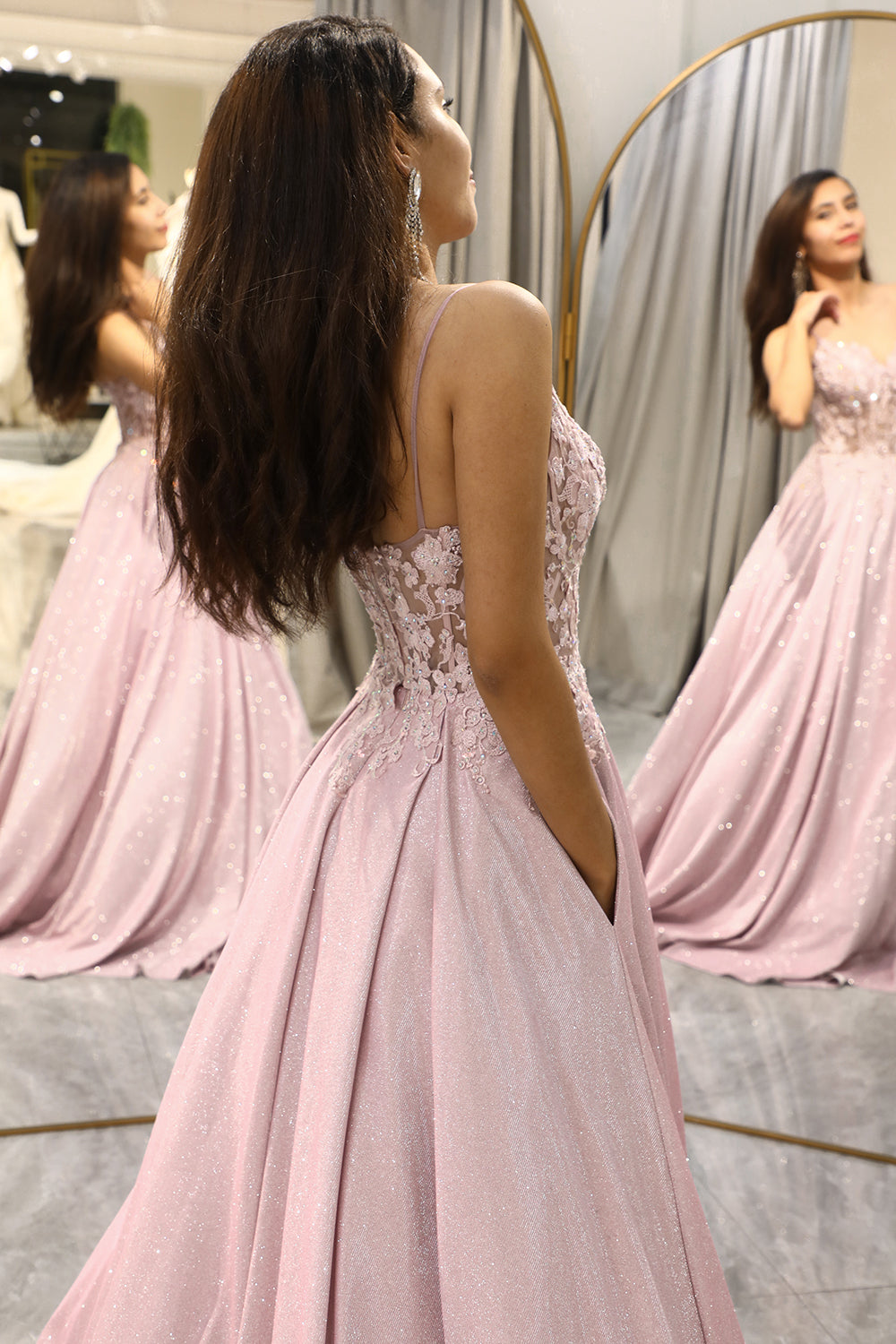 Serenelle | Damen Hochzeitsgastkleid Verziertes Maxikleid