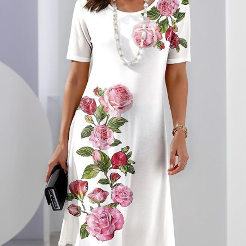 Alyssa | Damenkleid Floral Rundhals