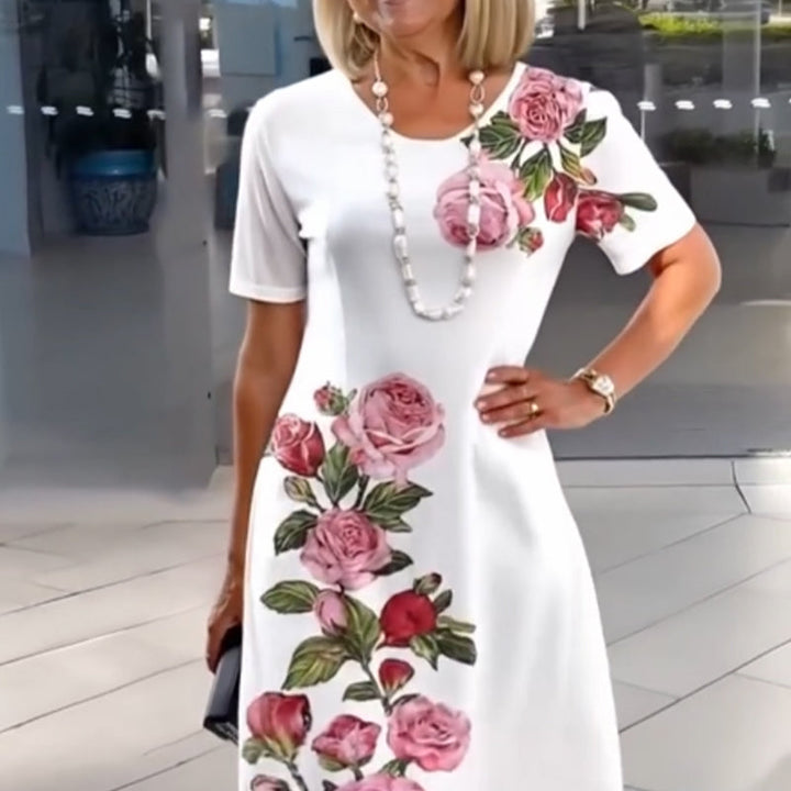 Alyssa | Damenkleid Floral Rundhals