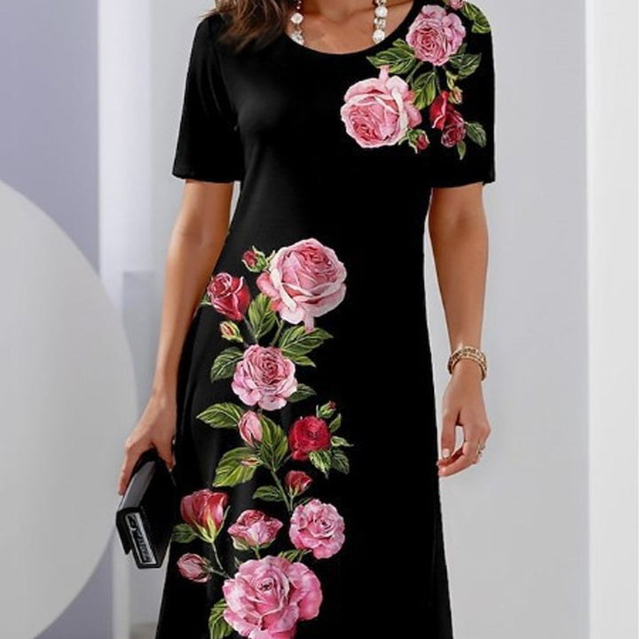 Alyssa | Damenkleid Floral Rundhals