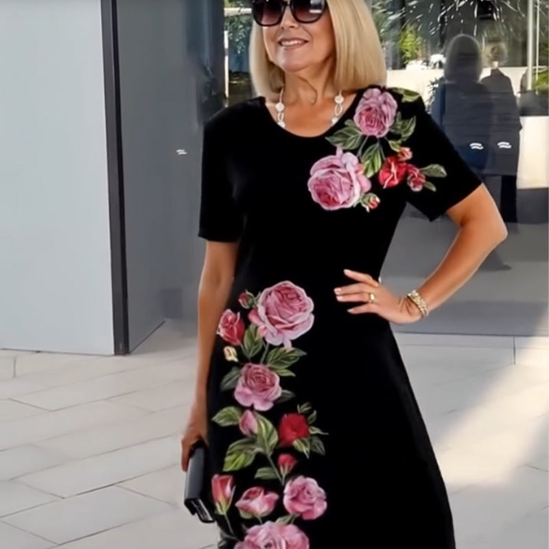 Alyssa | Damenkleid Floral Rundhals